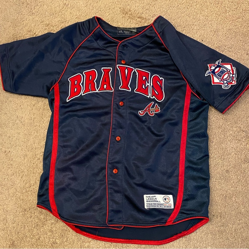Atlanta Braves Baseball MLB Vintage Jersey (Size Large) GUC